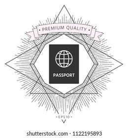 Passport icon. symbol