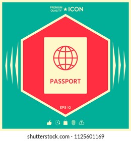 Passport icon. symbol