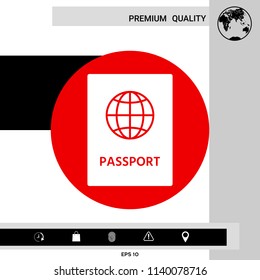 Passport icon. symbol