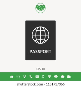 Passport icon. symbol