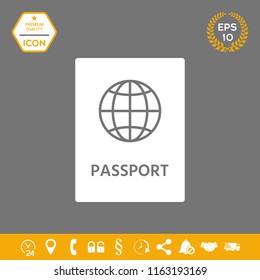 Passport icon. symbol