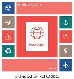 Passport icon. symbol
