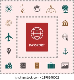 Passport icon. symbol