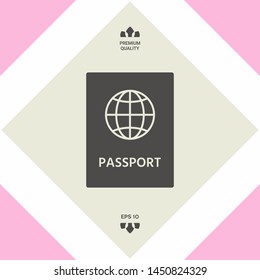 Passport icon symbol. Graphic elements for your design