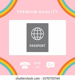 Passport icon symbol. Graphic elements for your design