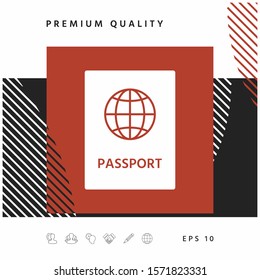 Passport icon symbol. Graphic elements for your design