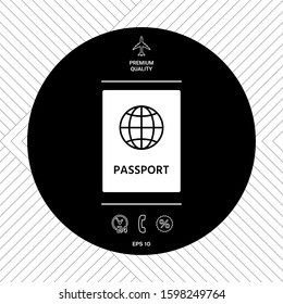 Passport icon symbol. Graphic elements for your design