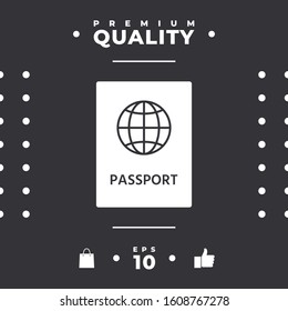 Passport icon symbol. Graphic elements for your design