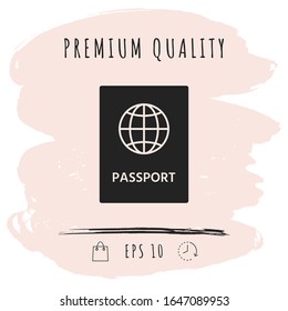 Passport icon symbol. Graphic elements for your design