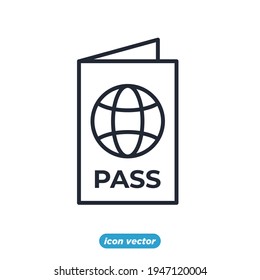 passport icon. passport symbol template for graphic and web design collection logo vector illustration