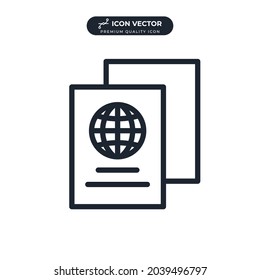 passport icon symbol template for graphic and web design collection logo vector illustration