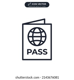 passport icon symbol template for graphic and web design collection logo vector illustration