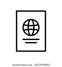 passport icon symbol vector template

