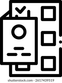 passport icon. Thin Linear Style Design Isolated On White Background