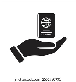 Passport icon. Travel document icon
