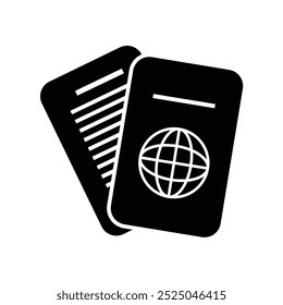passport icon. travel and journey. simple design style. suitable for tourism, web and etc. vector design template