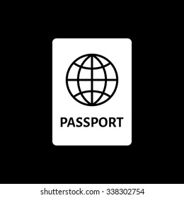 The passport icon. Travel symbol. Flat Vector illustration