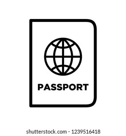 passport icon in trendy flat design 