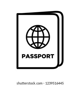 passport icon in trendy flat design 