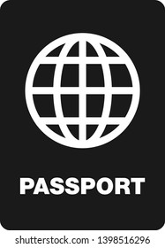 Passport Icon in trendy flat style isolated on white background. Travel and summer vacations symbol for your web site design, logo, app, UI.