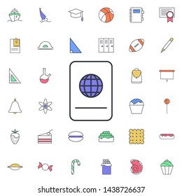 Passport icon. Universal set of web for website design and development, app development