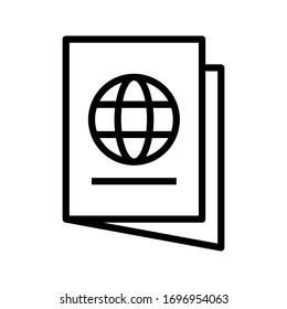 Passport icon vector for any purposes on white background