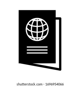 Passport icon vector for any purposes on white background