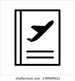 Passport icon vector for any purposes on white background