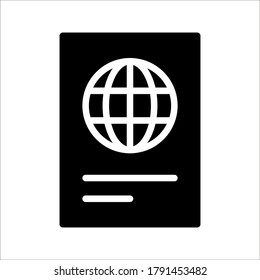Vector de icono de Passport para cualquier fin en el fondo blanco