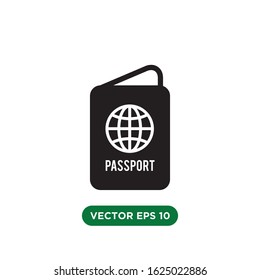 passport icon vector concept design template