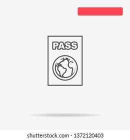 Passport icon. Vector concept illustration for design.