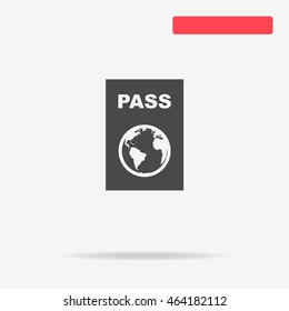 Passport icon. Vector concept illustration for design.