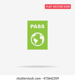 Passport icon. Vector concept illustration for design.