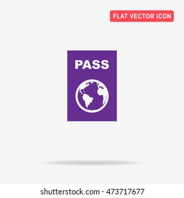 Passport icon. Vector concept illustration for design.