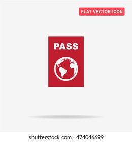 Passport icon. Vector concept illustration for design.
