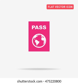 Passport icon. Vector concept illustration for design.