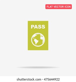 Passport icon. Vector concept illustration for design.