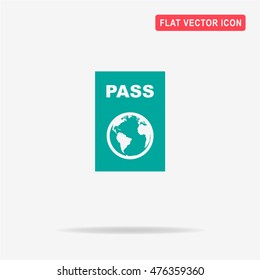 Passport icon. Vector concept illustration for design.