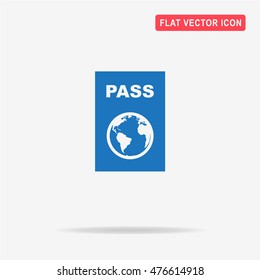 Passport icon. Vector concept illustration for design.