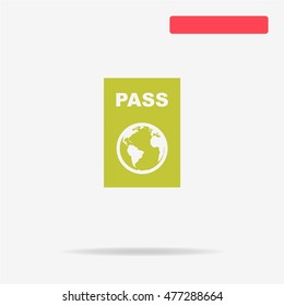 Passport icon. Vector concept illustration for design.