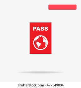 Passport icon. Vector concept illustration for design.
