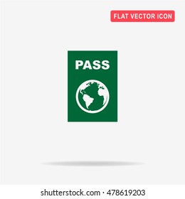 Passport icon. Vector concept illustration for design.
