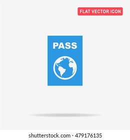 Passport icon. Vector concept illustration for design.