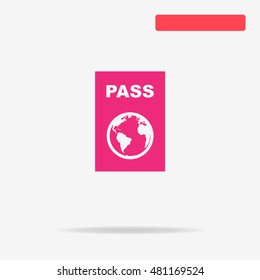 Passport icon. Vector concept illustration for design.