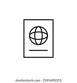 passport icon vector design concept