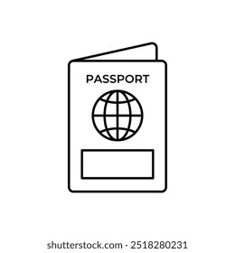 passport icon vector design outline style
