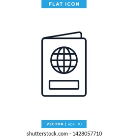 Passport Icon Vector Design Template