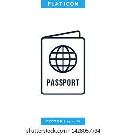 Passport Icon Vector Design Template