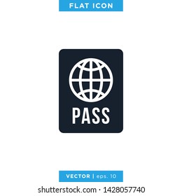 Passport Icon Vector Design Template