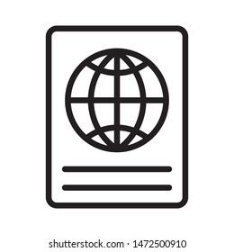 passport icon vector design template